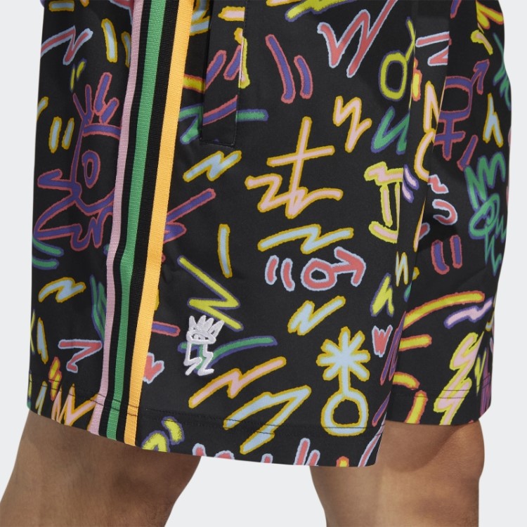 Adidas Love Unites Short Trançado Com Estampa De Doodle (gênero Neutro) Multicolorido