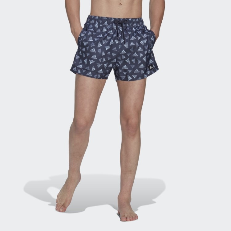Bermuda De Banho Clx Com Estampa De Logo Azul Marinho Comprimento Muito Curto