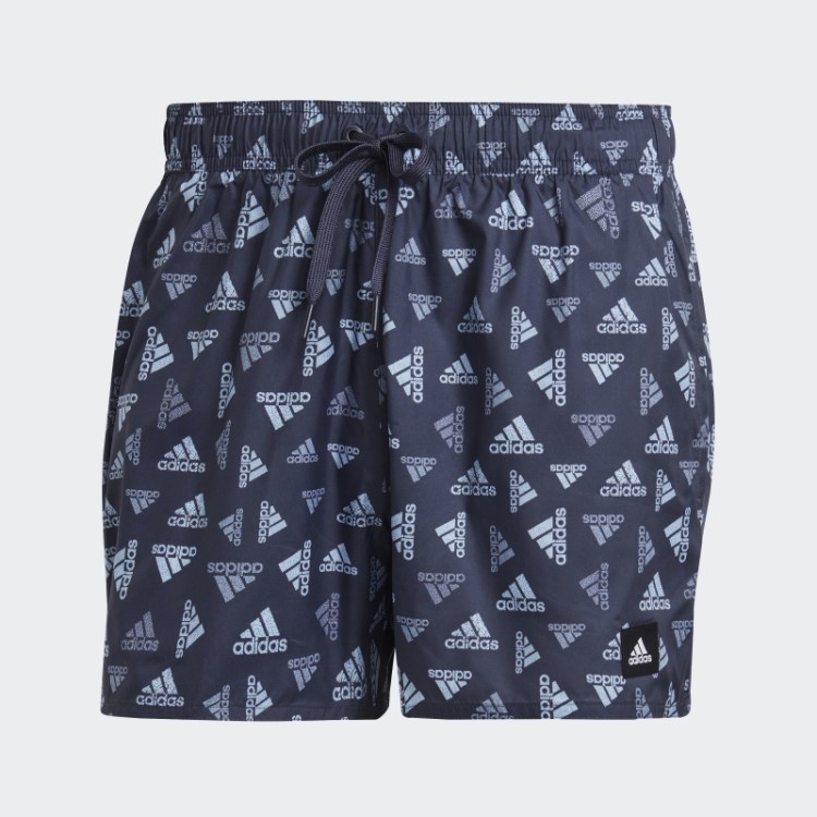 Bermuda De Banho Clx Com Estampa De Logo Azul Marinho Comprimento Muito Curto