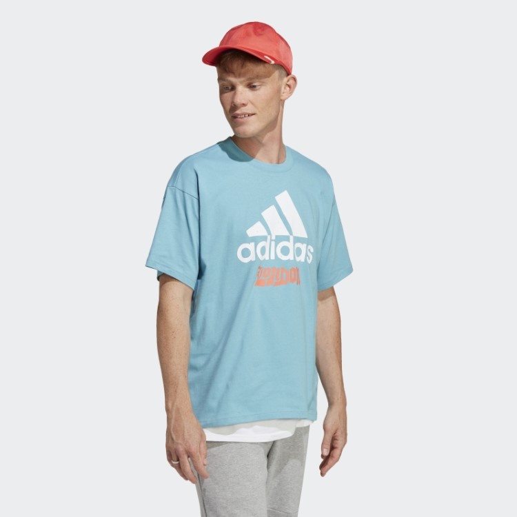 Camiseta Estampada Azul Adidas