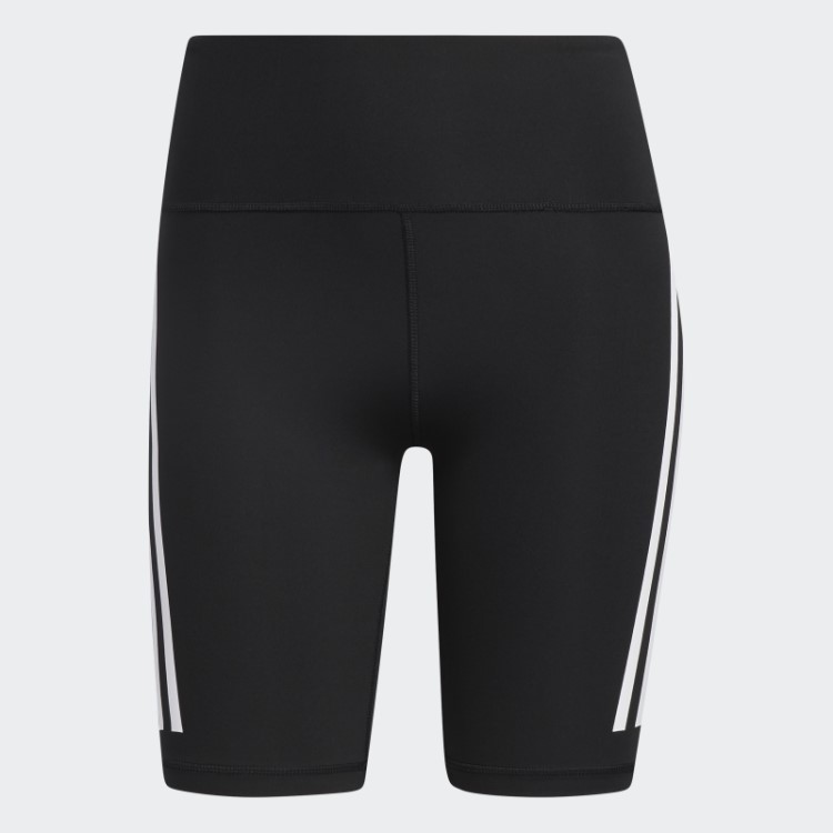 Adidas Optime Trainicons 3 Listras Bicicleta Leggings Curtas Pretas