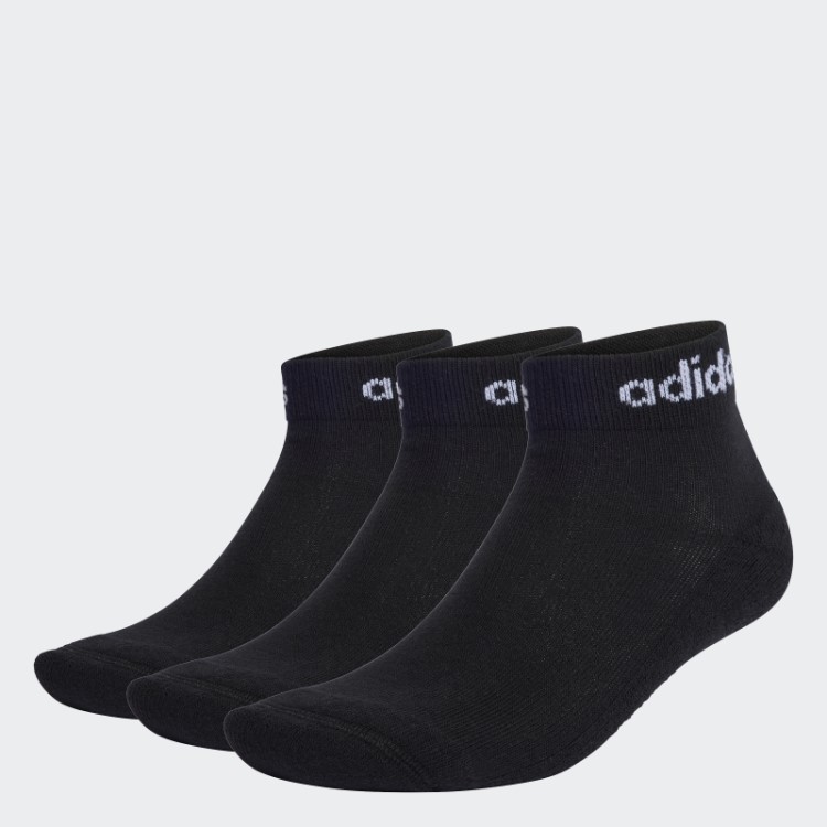 Acho Meias De Tornozelo Lineares 3 Pares Adidas Preto