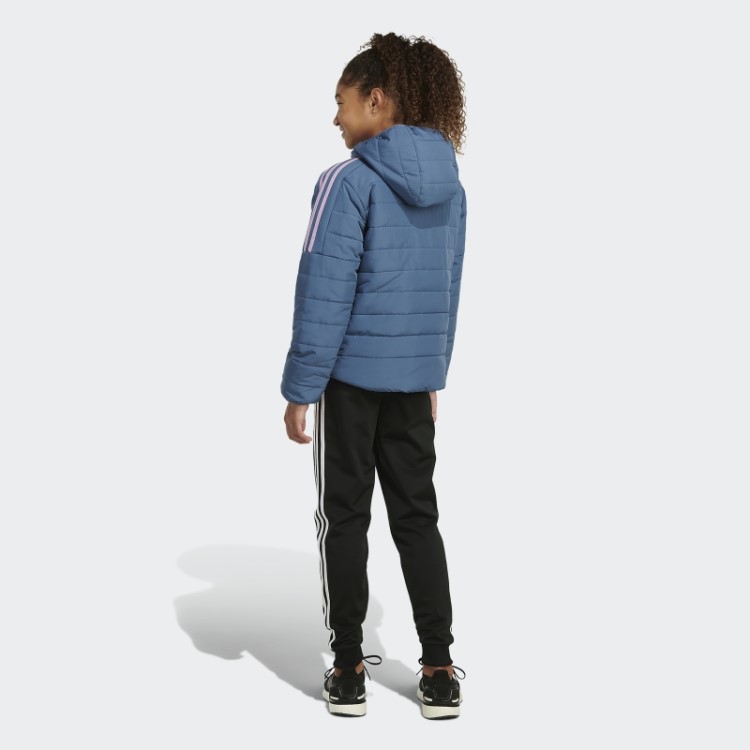 Aconchegante Jaqueta Puffer Com As 3 Listras Em Aço Adidas