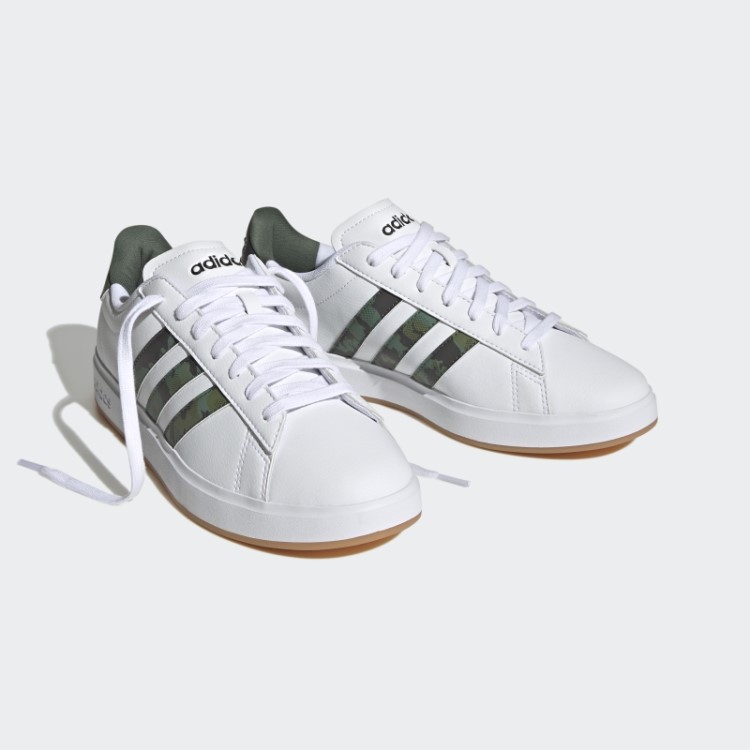 Adidas Grand Court Cloudfoam Estilo De Vida Court Comfort Shoes Green Oxid