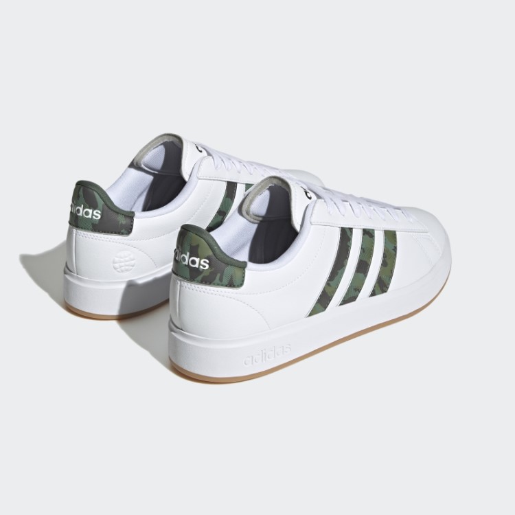 Adidas Grand Court Cloudfoam Estilo De Vida Court Comfort Shoes Green Oxid