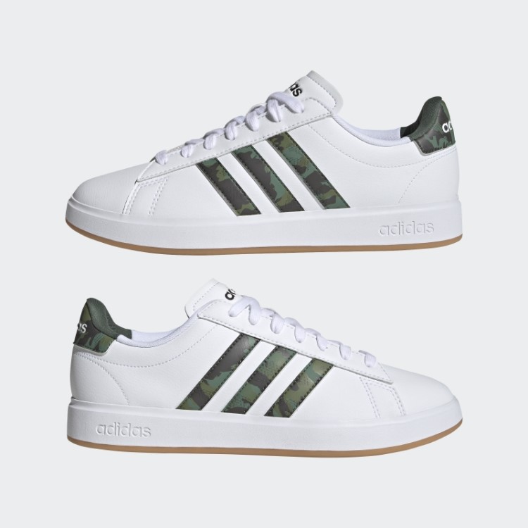 Adidas Grand Court Cloudfoam Estilo De Vida Court Comfort Shoes Green Oxid