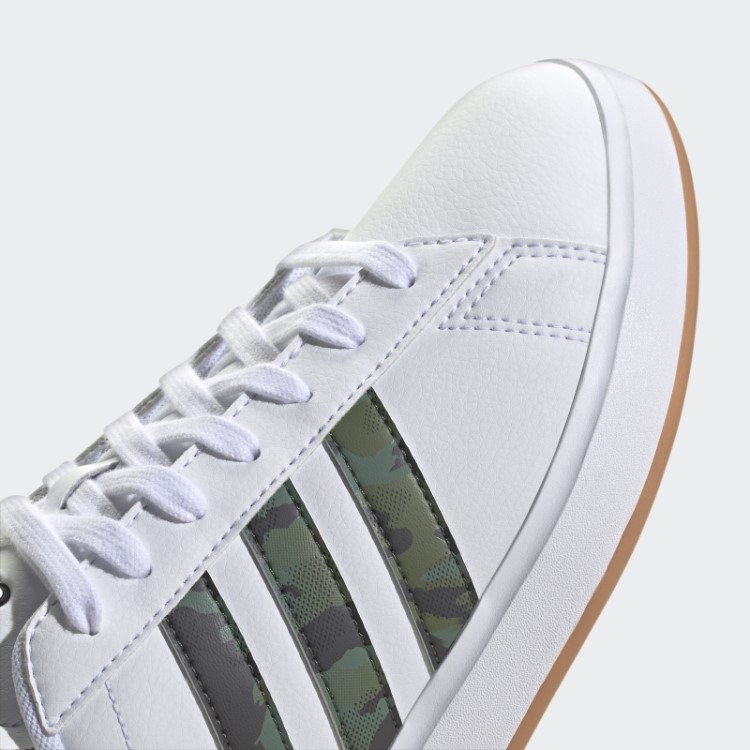 Adidas Grand Court Cloudfoam Estilo De Vida Court Comfort Shoes Green Oxid