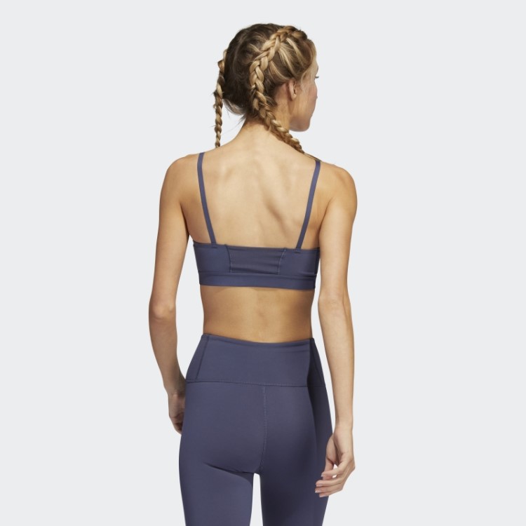 Sutiã De Treinamento Aeroimpact Luxe Com Suporte Leve Azul Marinho Adidas