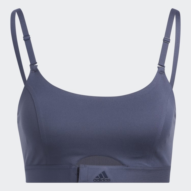 Sutiã De Treinamento Aeroimpact Luxe Com Suporte Leve Azul Marinho Adidas