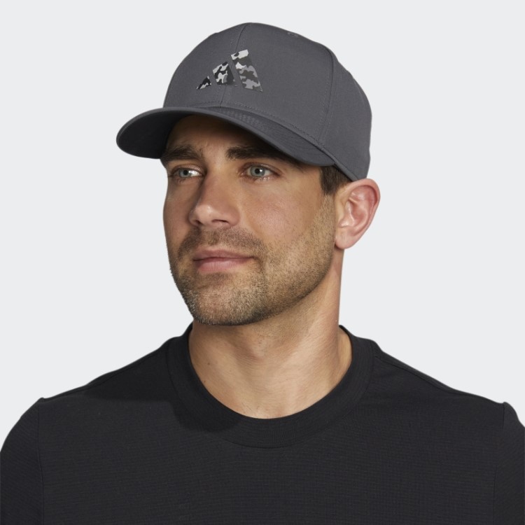 Chapéu Snapback Com Logo Adidas Cinza