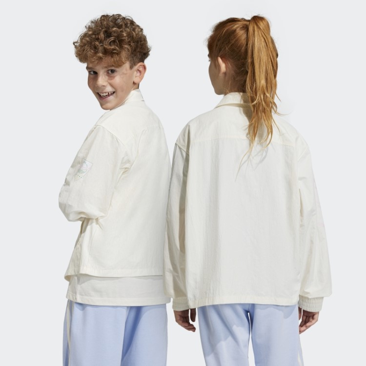 Adidas Jaqueta Branca Com Estampa Gráfica