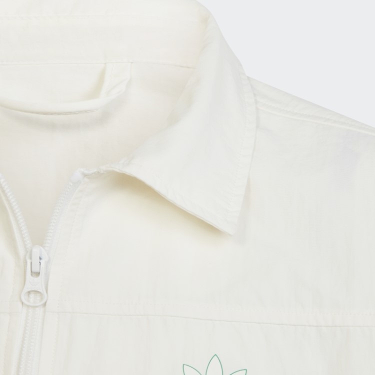 Jaqueta Branca Com Estampa Gráfica Tecida Adidas Quente