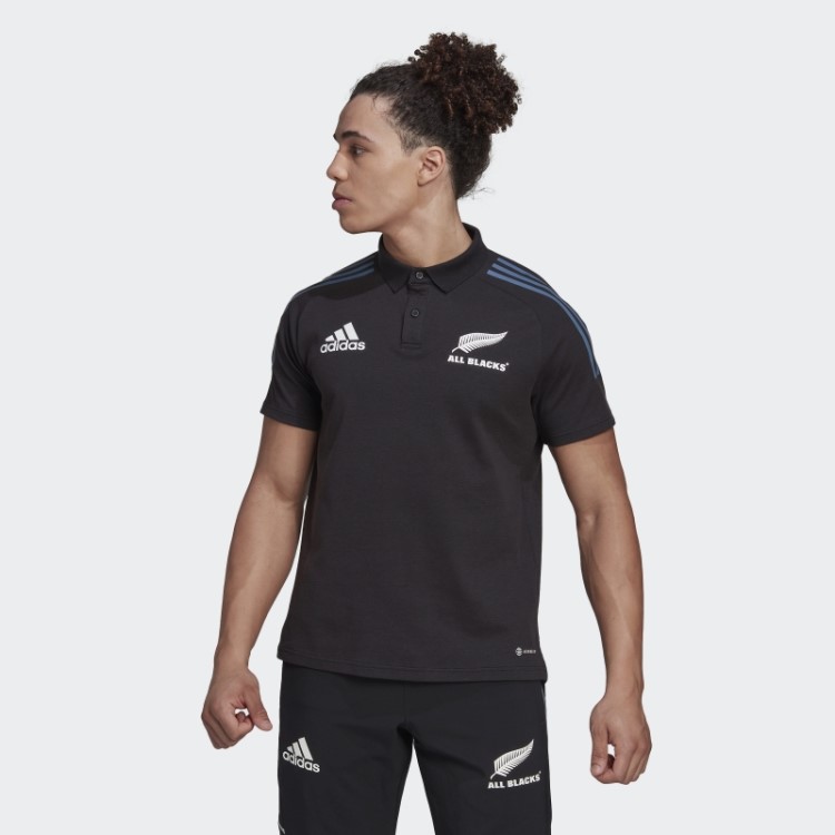 Adidas All Blacks Camisa Polo Rugby Preto