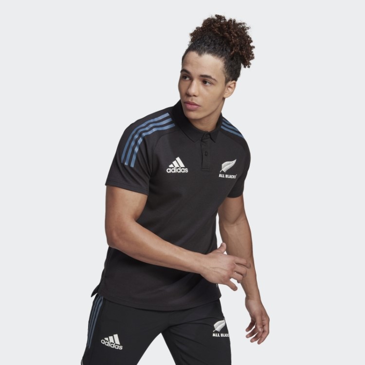 Adidas All Blacks Camisa Polo Rugby Preto