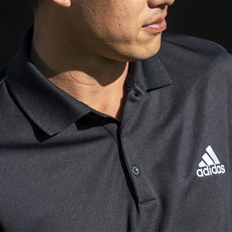 Camisa Polo Preta Adidas Performance Primegreen Quente