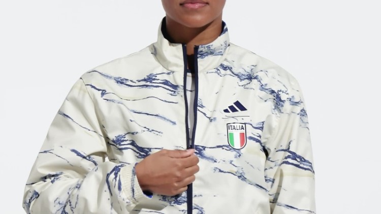Jaqueta Hino Da Itália Azul Adidas