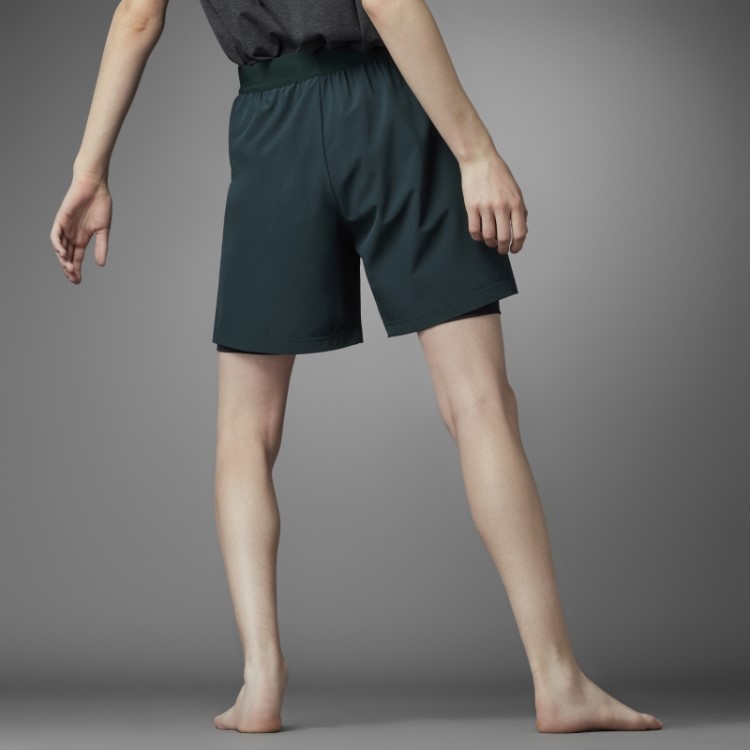 Shorts Verde Autêntico Balance Yoga 2 Em 1 Adidas