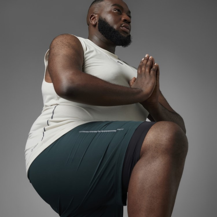 Shorts Verde Autêntico Balance Yoga 2 Em 1 Adidas