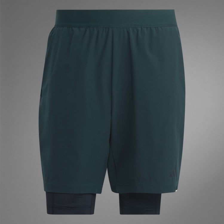 Shorts Verde Autêntico Balance Yoga 2 Em 1 Adidas