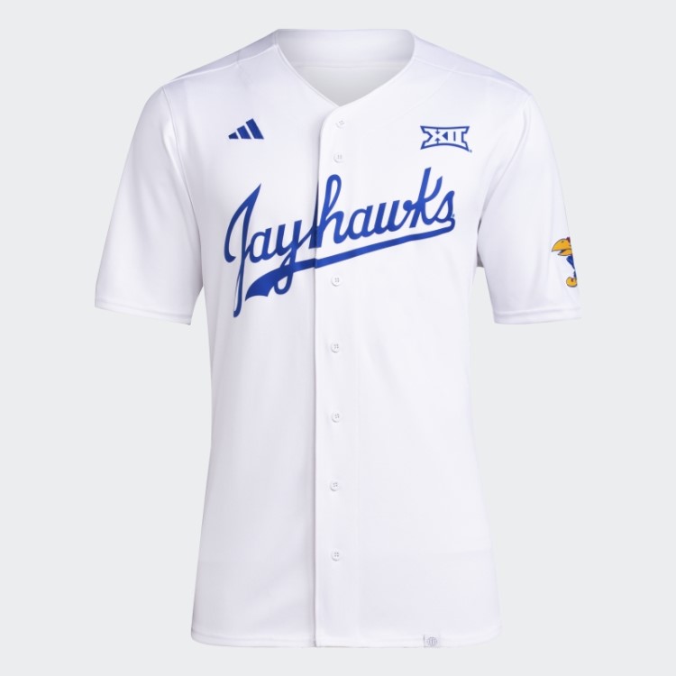 Camisa Branca De Beisebol Jayhawks Adidas