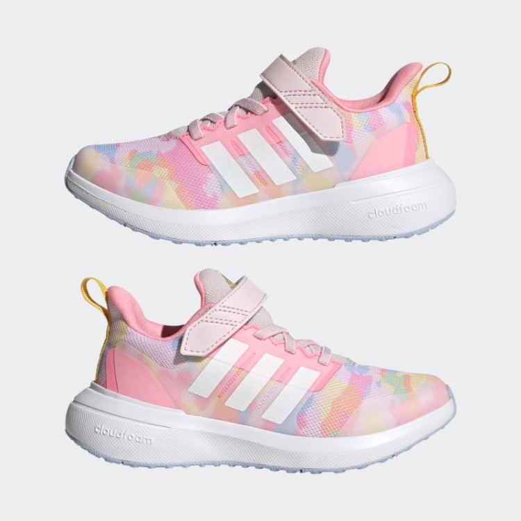 Fortarun 2.0 Cloudfoam Sapato De Renda Elástico Top Adidas Rosa
