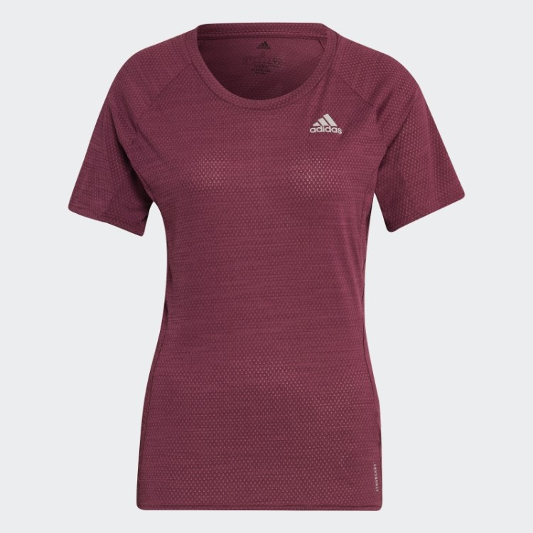 Carmesim Possui A Camiseta Run Adidas