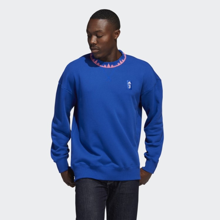 Moletom Royal Juventus Lifestyler Crew Adidas