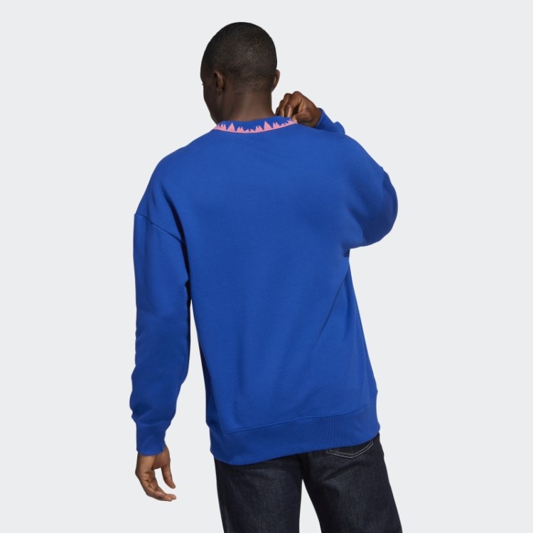 Moletom Royal Juventus Lifestyler Crew Adidas