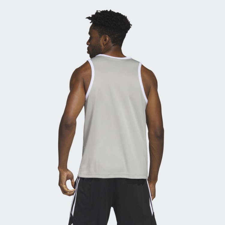 Top Cinza Metálico Adidas Legends Basquete Com As Três Listras Fashion