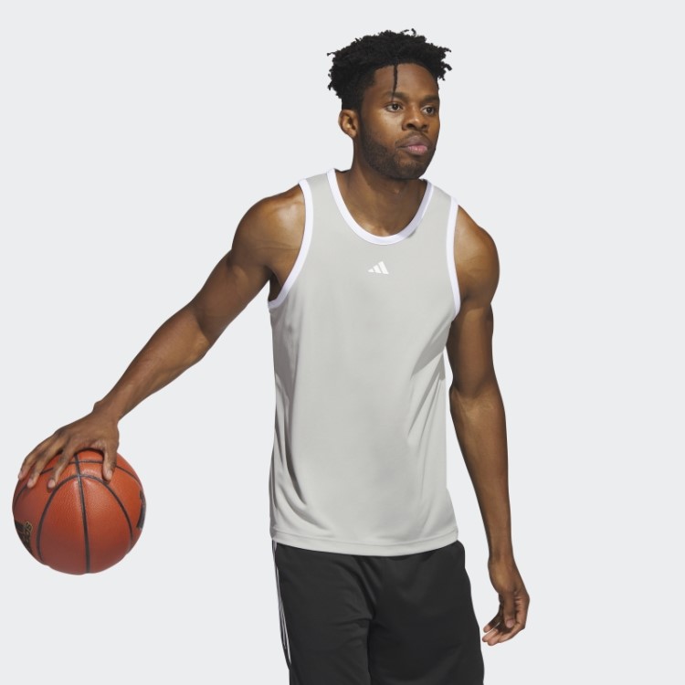 Top Cinza Metálico Adidas Legends Basquete Com As Três Listras Fashion