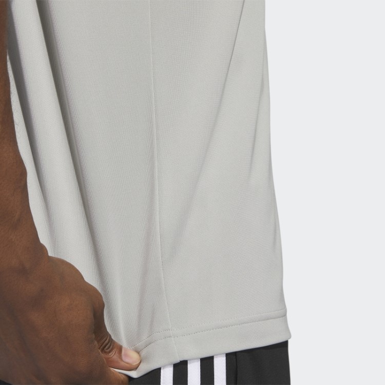 Top Cinza Metálico Adidas Legends Basquete Com As Três Listras Fashion