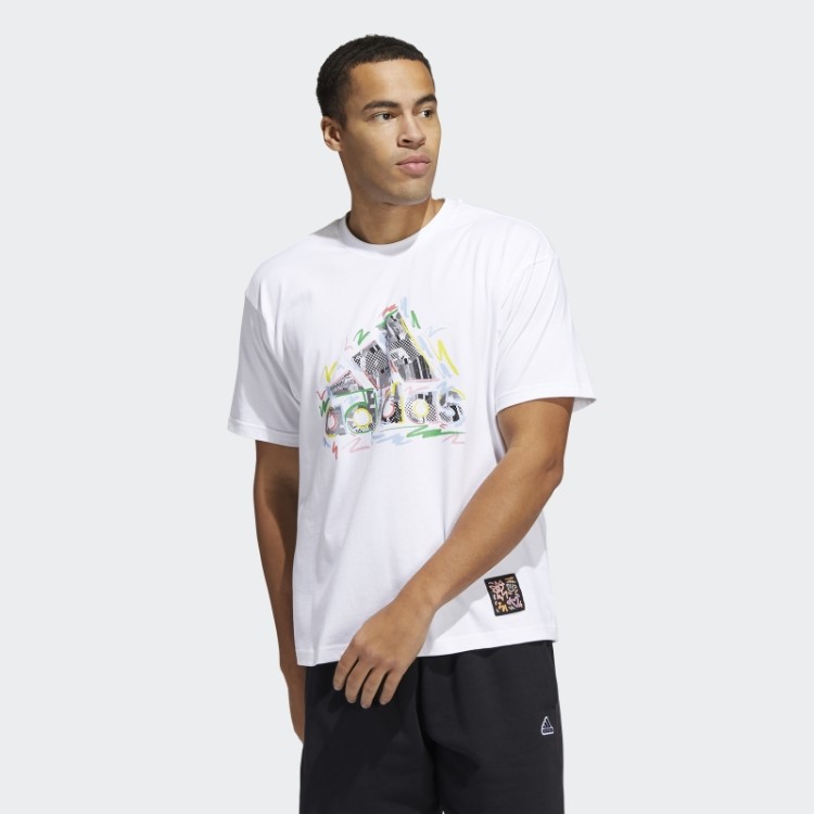 Camiseta Adidas Pride (gênero Neutro) Moda Branca