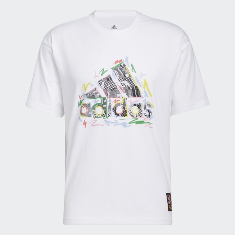 Camiseta Adidas Pride (gênero Neutro) Moda Branca