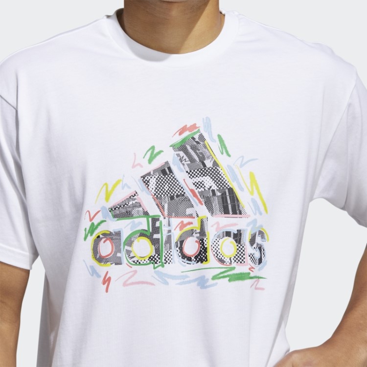 Camiseta Adidas Pride (gênero Neutro) Moda Branca