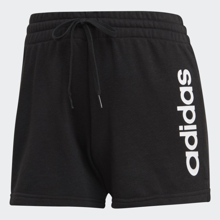 Shorts Slim Com Logo Adidas Essentials Moda Branca