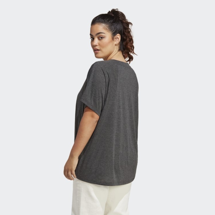 Camiseta Preta Melange Adidas Future Icons Winners 3.0 (tamanho Grande)