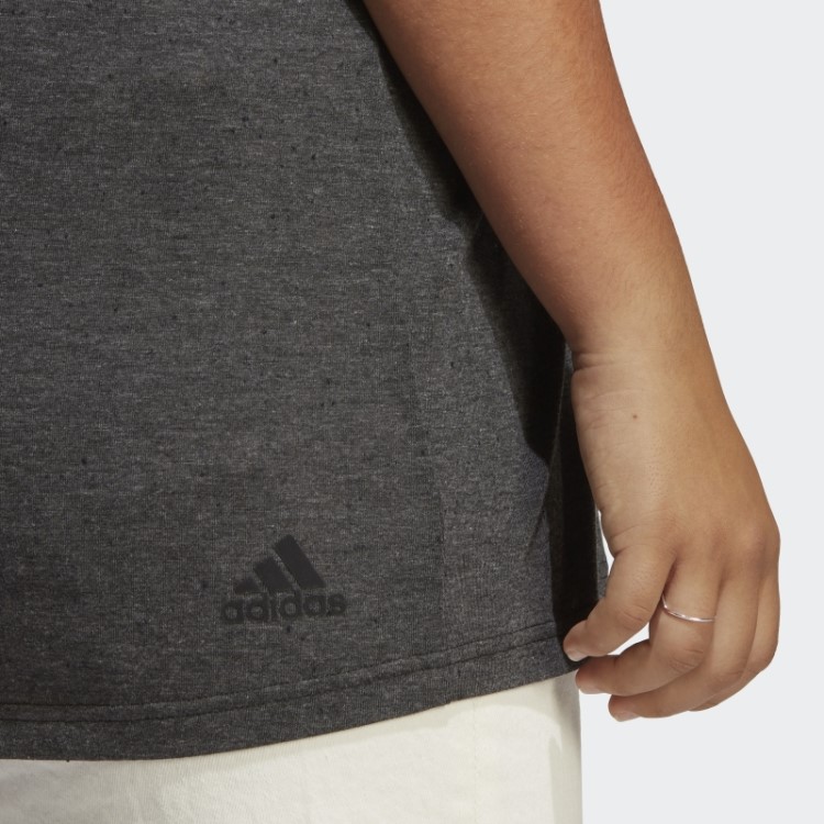 Camiseta Preta Melange Adidas Future Icons Winners 3.0 (tamanho Grande)