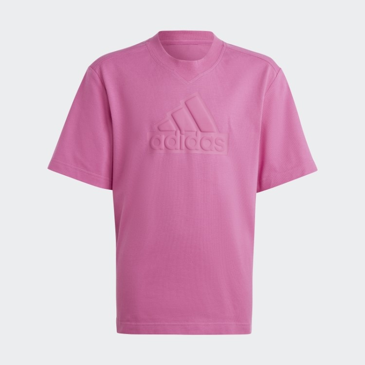 Camiseta Fuchsia Future Icons Adidas Com Logo Piqué