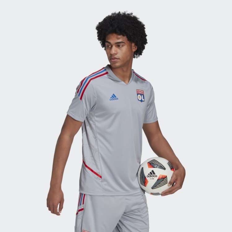 Hot Olympique Lyonnais Condivo 22 Camisa De Treino Prata Adidas