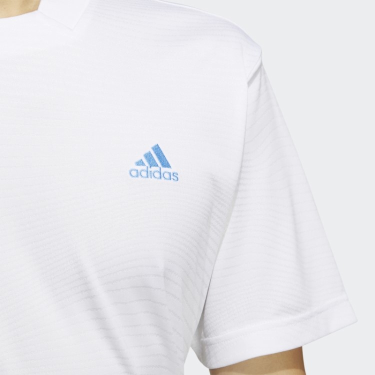 Feito Para Ser Refeito Camisa De Gola Canelada Branca Adidas