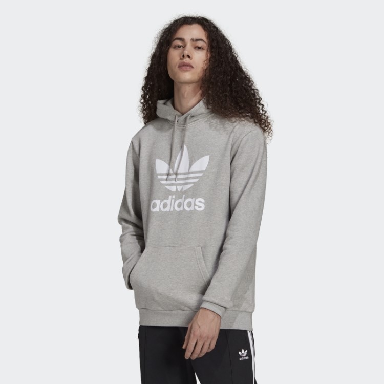 Moletom Cinza Médio Adidas Adicolor Classics Trefoil