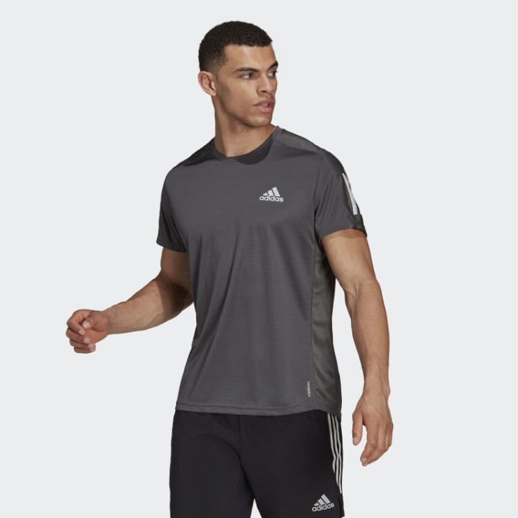 Possui A Camiseta Run Cinza Adidas