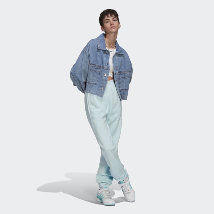 Calça Jogger De Lã Adidas Adicolor Azul Essencial