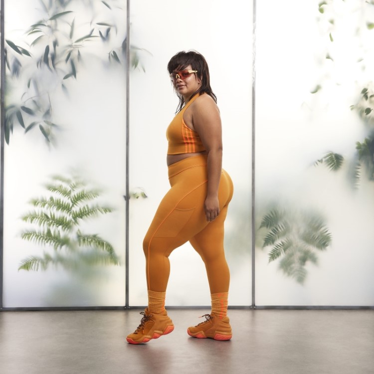 Meia-calça (plus Size) Adidas Focus Laranja