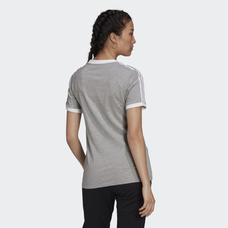 Camiseta Adidas Cinza Médio Adicolor Classics Com As Três Listras