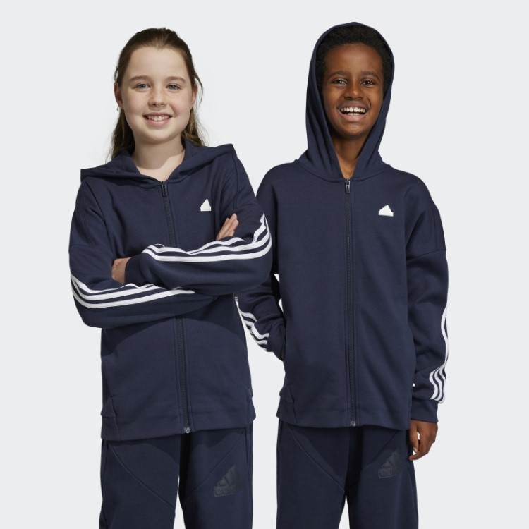 Adidas Future Icons 3 Listras Com Capuz E Zíper Completo