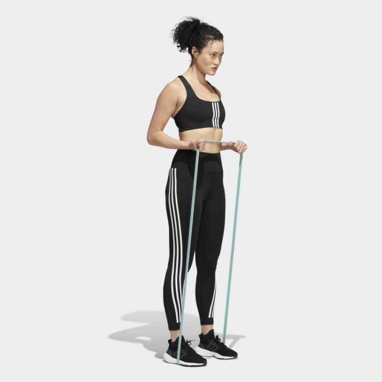 Sutiã De Treinamento De Suporte Médio Adidas Powerimpact Quente Branco