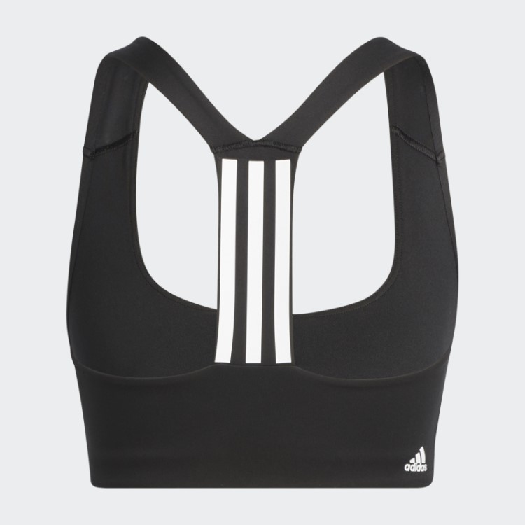 Sutiã De Treinamento De Suporte Médio Adidas Powerimpact Quente Branco