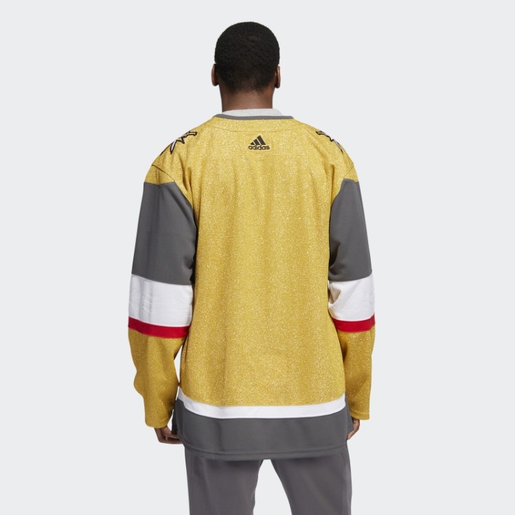 Camisola Autêntica Dos Cavaleiros De Ouro Dourado Metálico Adidas