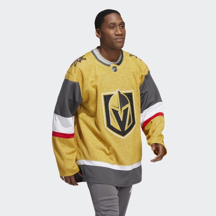 Camisola Autêntica Dos Cavaleiros De Ouro Dourado Metálico Adidas